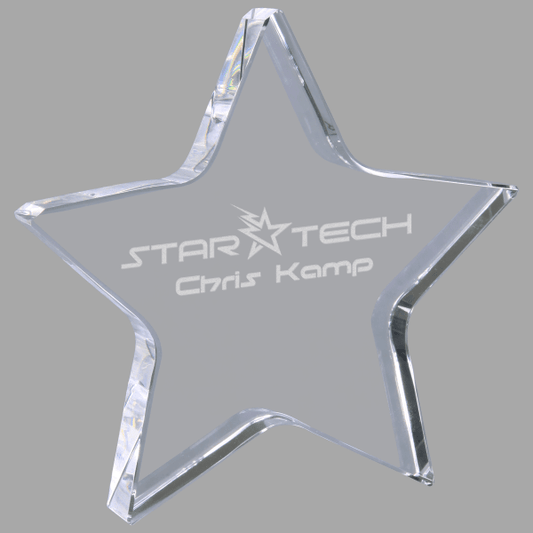 5" X 5 Crystal Star – item CRY7128M