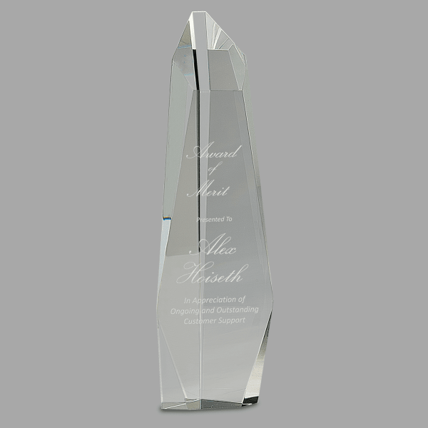 12" Crystal Facet Tower Award – item CRY74