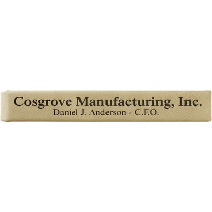 6.5" x 1" Light Brown Leatherette Pen Case – item CS108 image 2