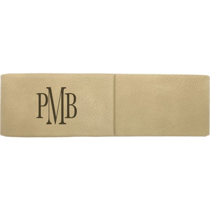 6.5" x 2" Light Brown Leatherette Pen Case – item CS110 image 2