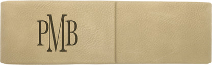 6.5" x 2" Light Brown Leatherette Pen Case – item CS110