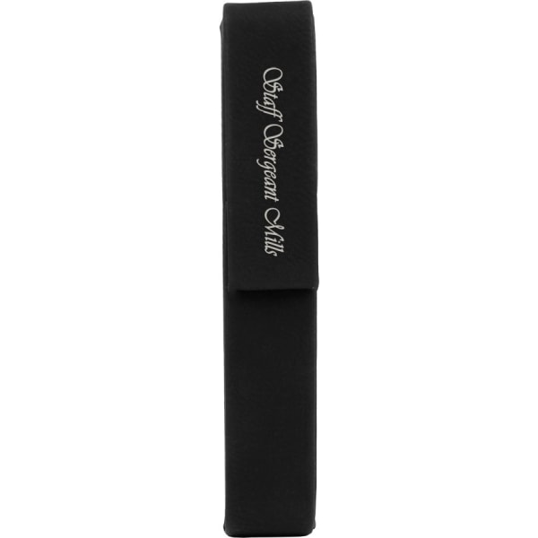 6.5" x 1" Black/Silver Leatherette Pen Case – item CS118 image 2