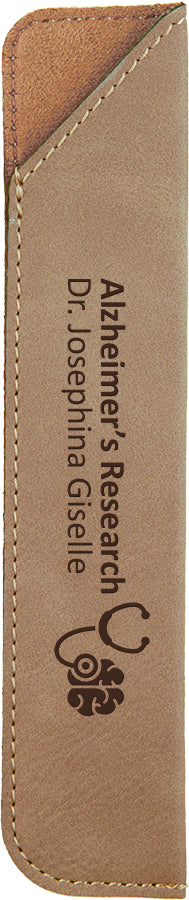 Light Brown Laserable Leatherette Pen Sleeves – item CS120