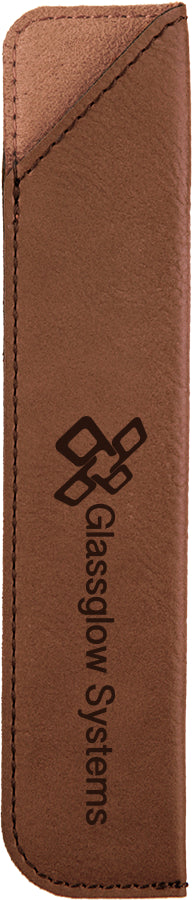 Dark Brown Laserable Leatherette Pen Sleeves – item CS121