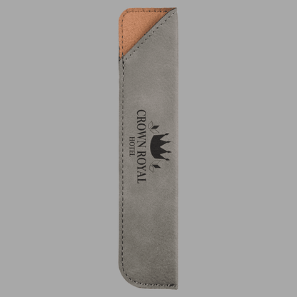 Gray Laserable Leatherette Pen Sleeves – item CS124 image 2