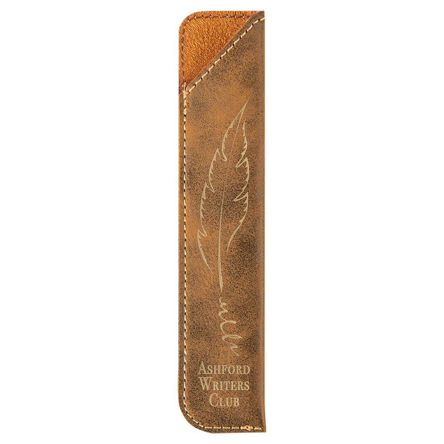 Rustic/Gold Laserable Leatherette Pen Sleeves – item CS129