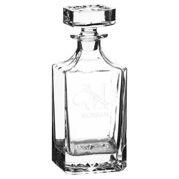 750ml Square Glass Decanter with Printed Gift Box – item DC301