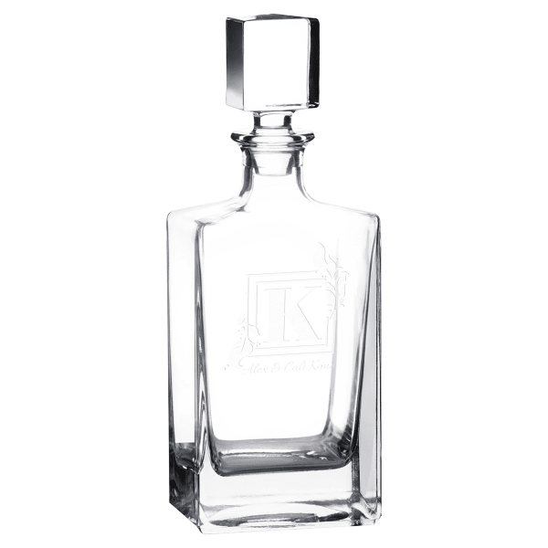 810ml Rectangle Glass Decanter with Printed Gift Box – item DC351