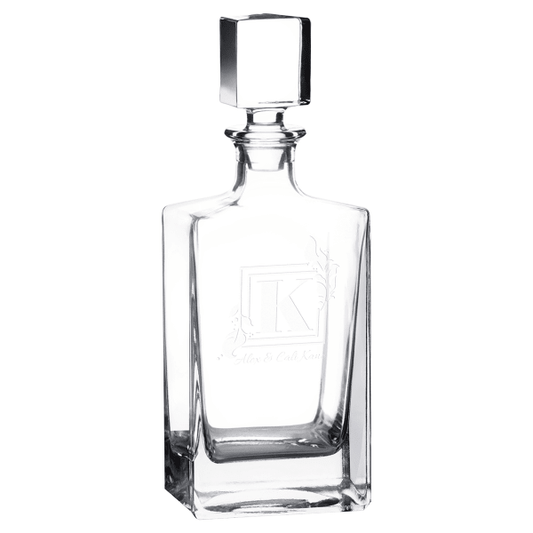 810ml Rectangle Glass Decanter with Printed Gift Box – item DC351