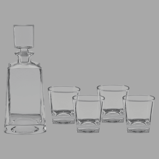 750 mL 12" Tequila Decanter & 4 8 oz. Rocks Glasses Set – item DCS303S