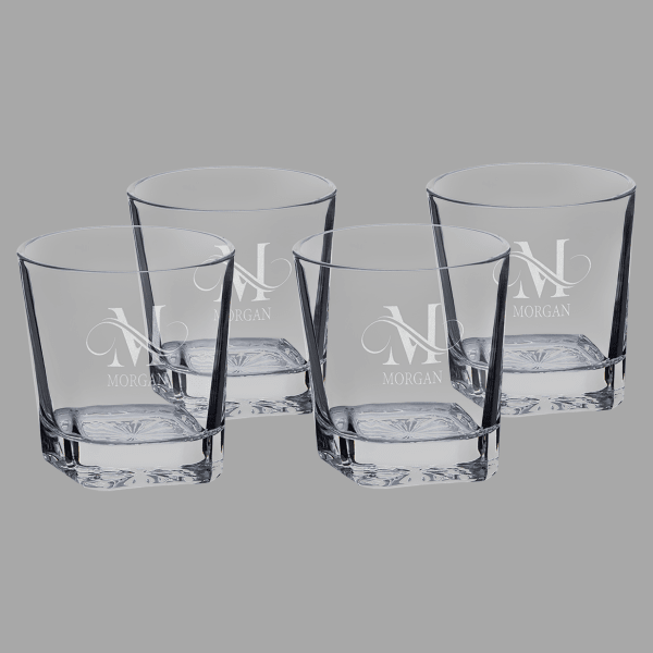 4-Piece 11 oz. Square Rocks Glasses Set – item DG301S