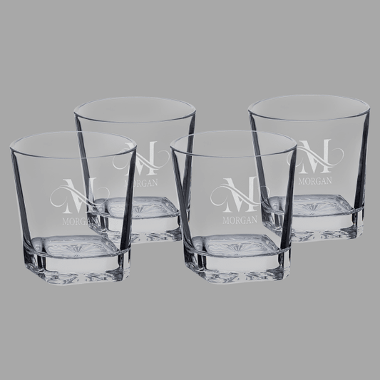 4-Piece 11 oz. Square Rocks Glasses Set – item DG301S