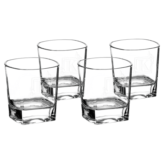 8 oz. Rectangle Rocks Glasses in a Gift Box – item DG351
