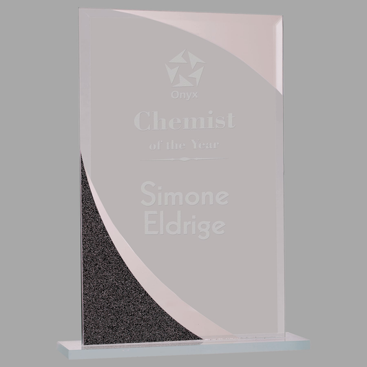 7 1/2" Rectangle Designer Glass Award — DGS21