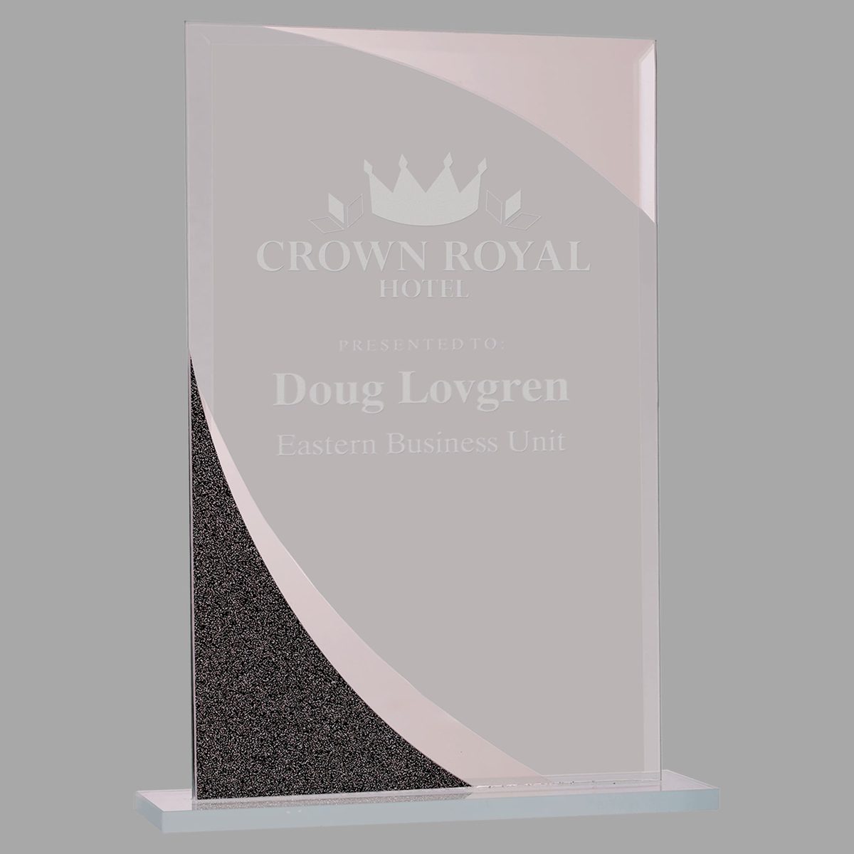 8" Rectangle Designer Glass Award — DGS22