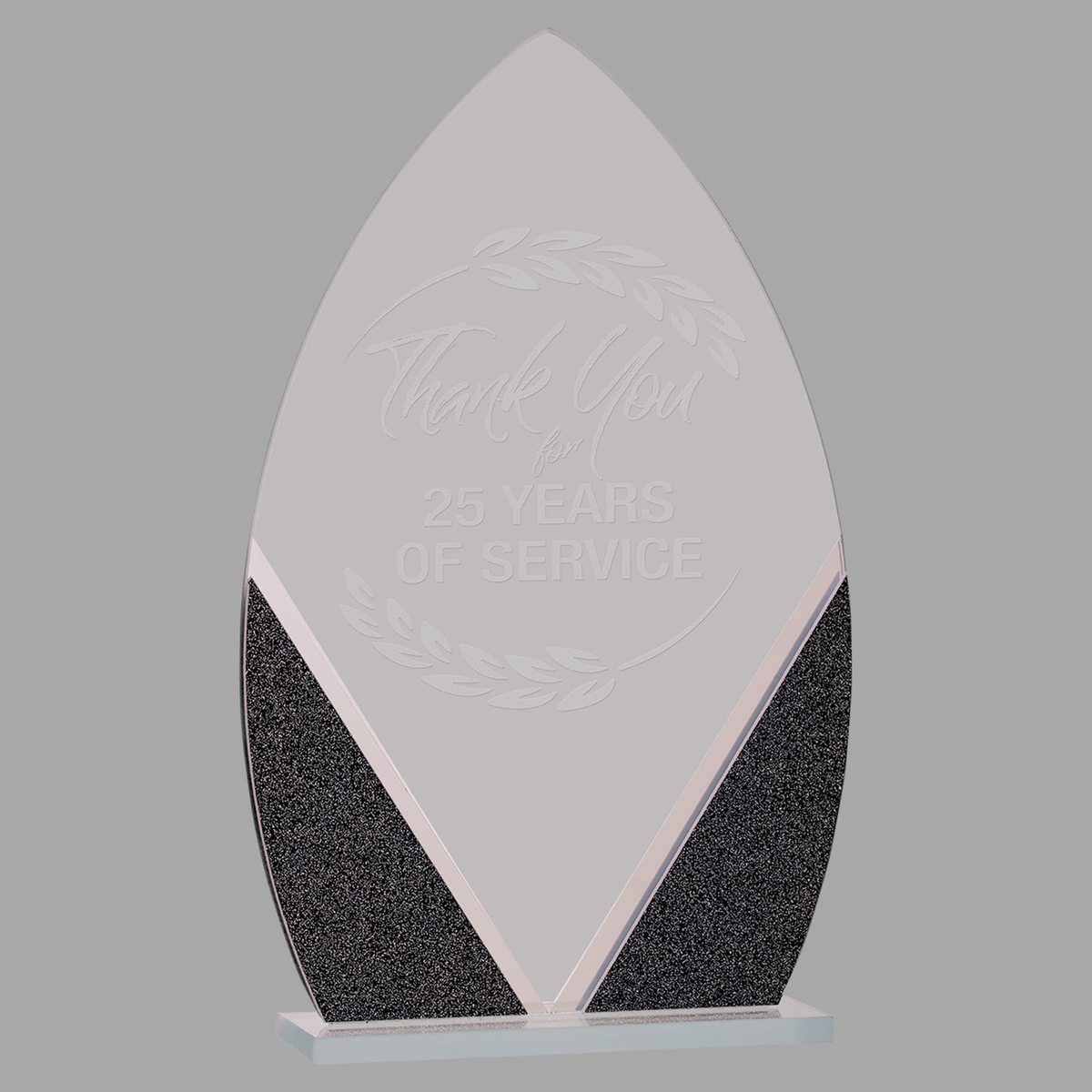 8 1/4" Oval Designer Glass Award — DGS42