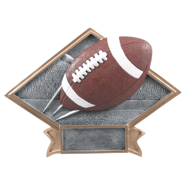 6" X8.5 Football Diamond Plate Resin Award – item DPS15