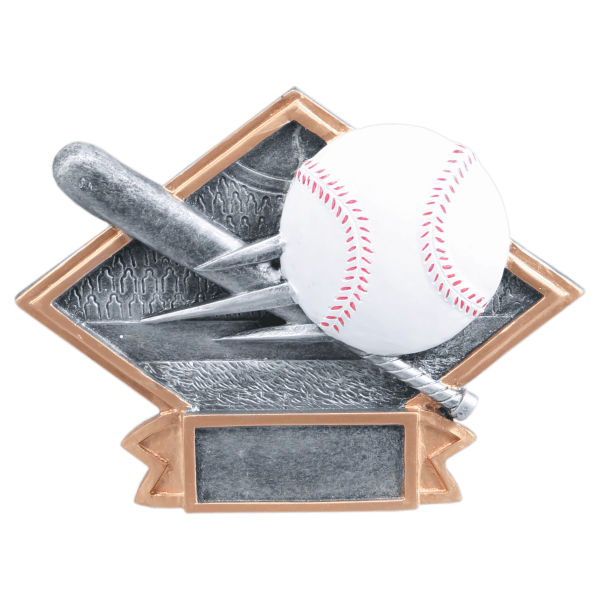 4.5" X6 Baseball Diamond Plate Resin Award – item DPS60