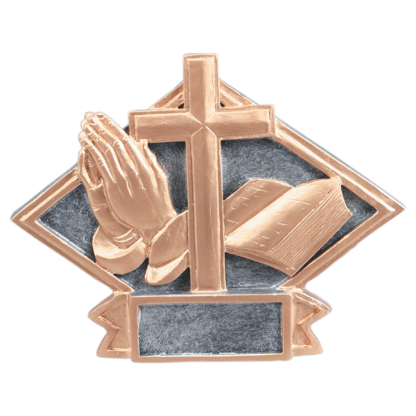 4.5" X6 Religious Diamond Plat Resin Award – item DPS71