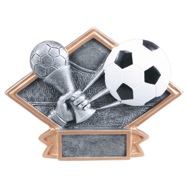 4.5" X6 Soccer Dimond Plate Resin Award – item DPS72