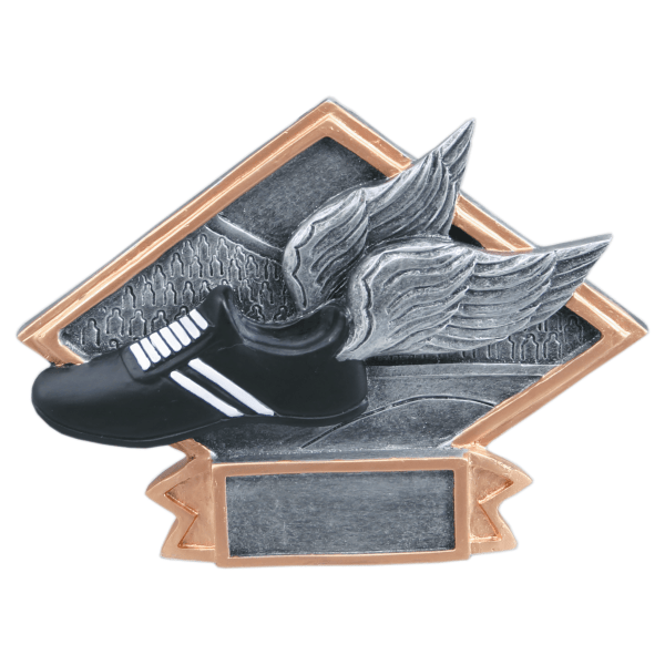4.5" X6 Track Diamond Plate Resin Award – item DPS74