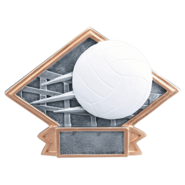 4.5" X6 Vollyball Diamond Plate Resin Award – item DPS76
