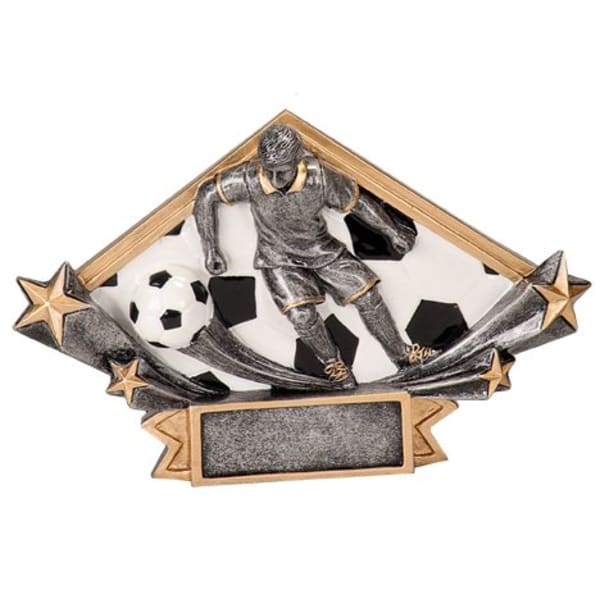 4.25" X6.25 Male Soccer Diamond Str Resin Award – item DSR15