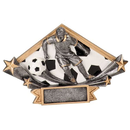4.25" X6.25 Male Soccer Diamond Str Resin Award – item DSR15