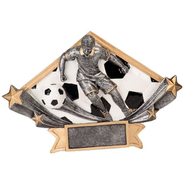 5.75" X8.5 Male Soccer Diamond Star Resin Award – item DSR55