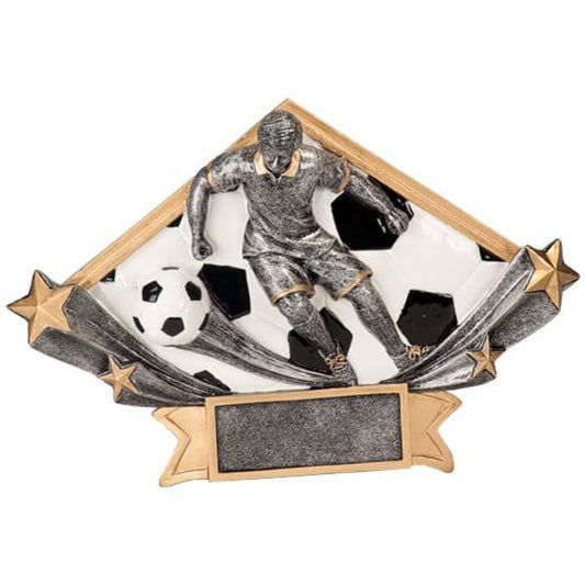 5.75" X8.5 Male Soccer Diamond Star Resin Award – item DSR55