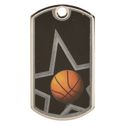 1.125" Basketball Sport Dog Tag – item DT102