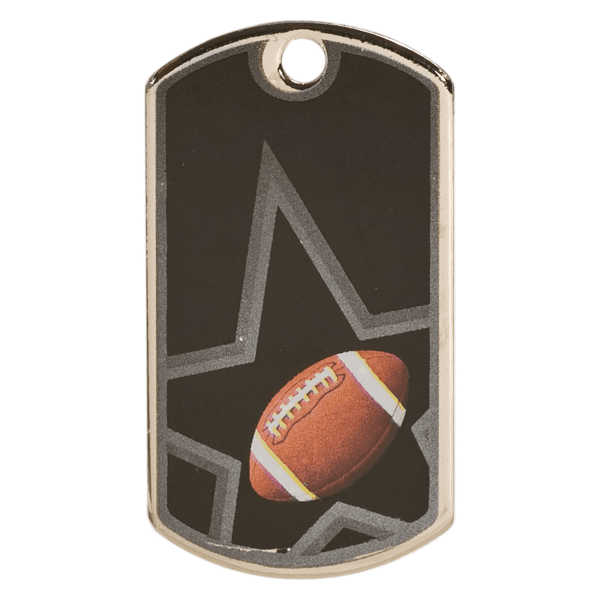 1.125" Football Sport Dog Tag – item DT104