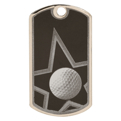 1.125" Golf Sport Dog Tag – item DT105