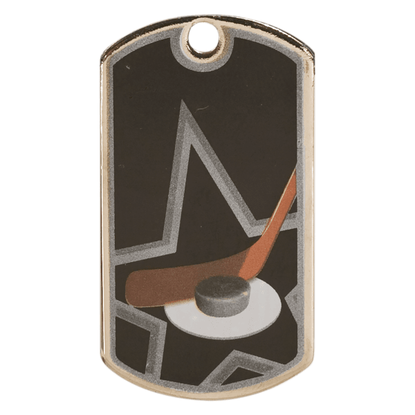1.125" Hockey Sport Dog Tag – item DT106