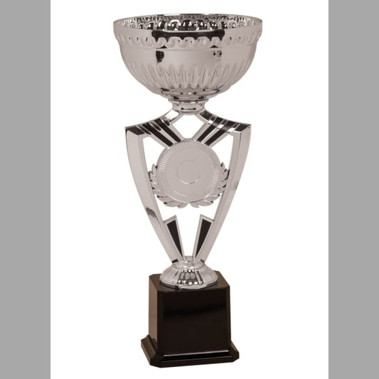 15" Silver Ribbon Holder Easy Cup Trophy – item EC206S