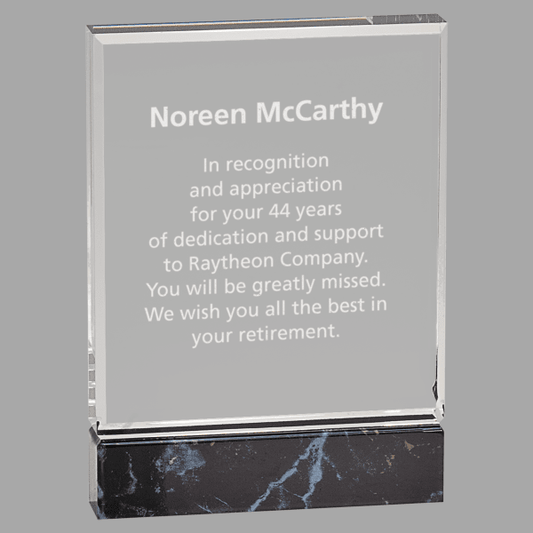 5" X 7 Fusion Acrl Black Marble Acrylic Award – item FA57BK