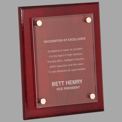 8" x 10" Rosewood Piano Floating Acrylic Plaque – item FPA1810 image 3
