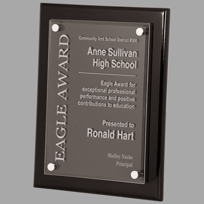 9" x 12" Black Piano Floating Acrylic Plaque – item FPA2912 image 3