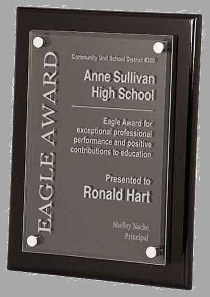 9" x 12" Black Piano Floating Acrylic Plaque – item FPA2912 image 2