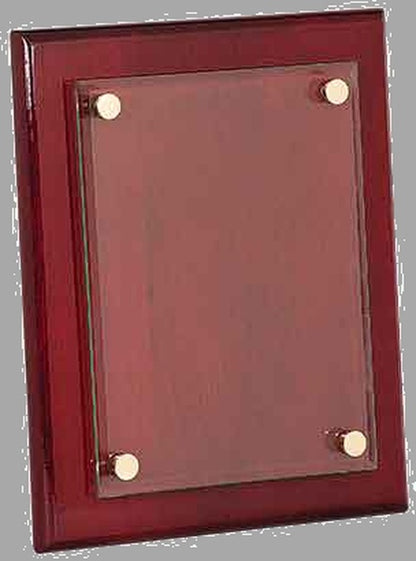 8" x 10" Rosewood Piano Floating Glass Plaque – item FPG1810
