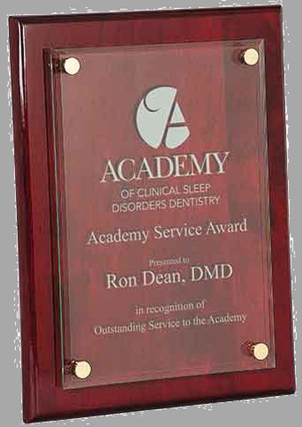 9" x 12" Rosewood Piano Floating Glass Plaque – item FPG1912 image 2