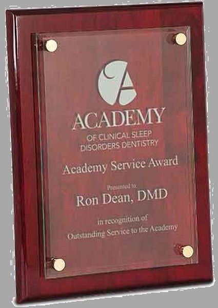 9" x 12" Rosewood Piano Floating Glass Plaque – item FPG1912