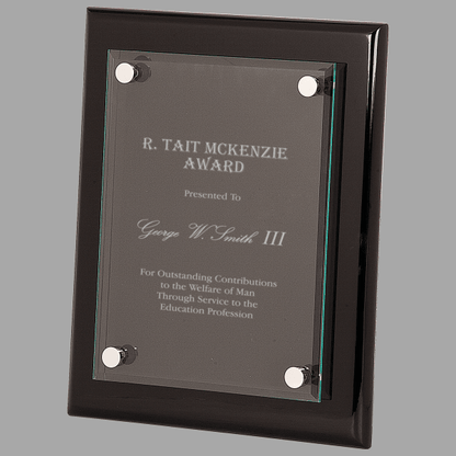 8" x 10" Black Piano Floating Glass Plaque – item FPG2810 image 4