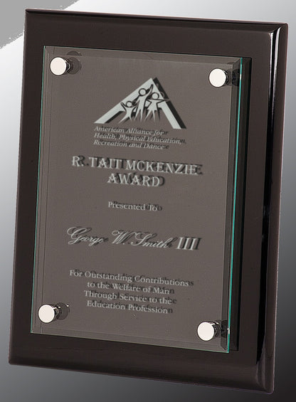 8" x 10" Black Piano Floating Glass Plaque – item FPG2810 image 3