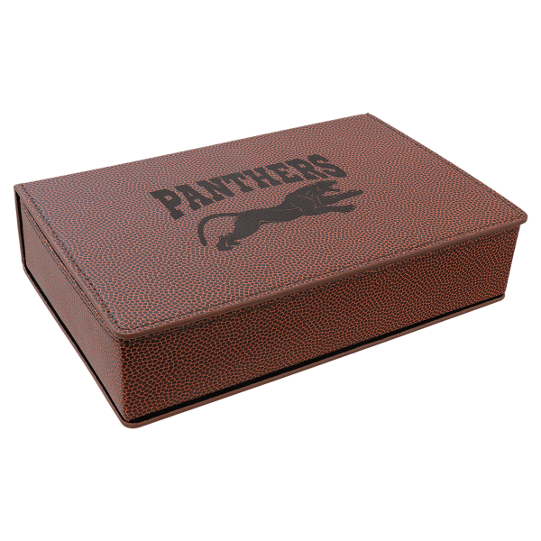 6 oz. Football Leatherette Flask Gift Set – item FSK321