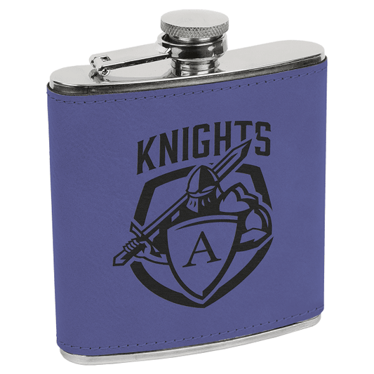 6 oz. Purple/Black Leatherette Flask – item FSK632