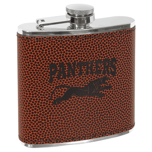 6 oz. Football Leatherette Flask – item FSK633