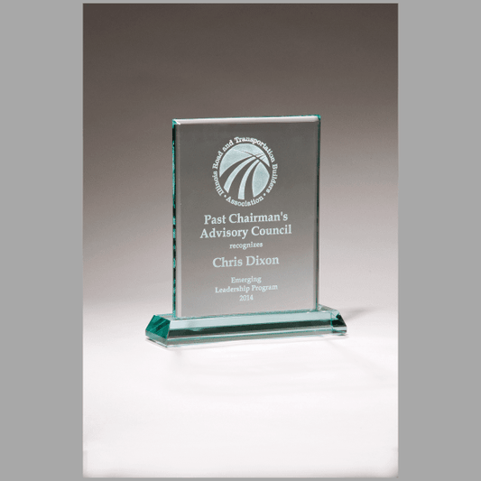 4" x 5" Series Jade Glass Award – item G2640