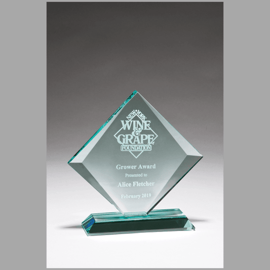 8" x 8" Diamond Series Glass Award – item G2985