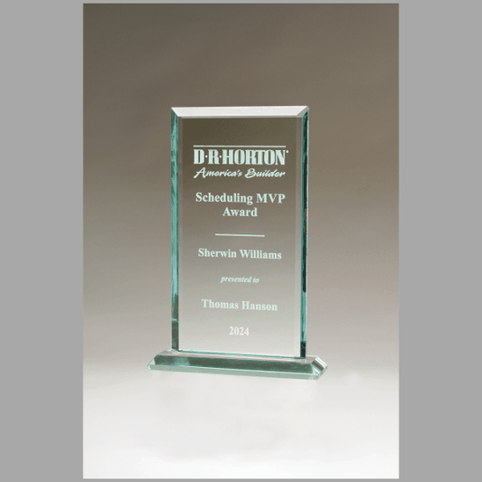7" x 11" Apex Series Jade Glass Award – item G3166